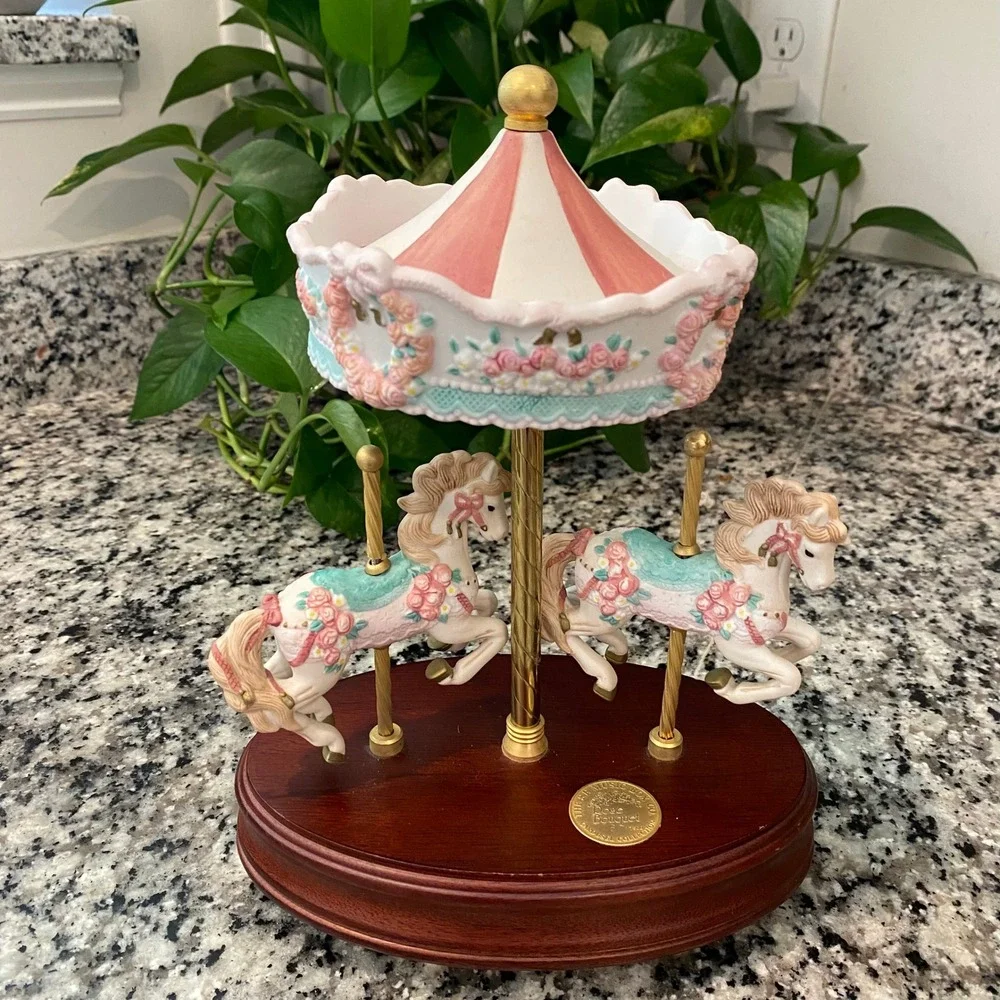 San Francisco Music Box Company Pink Carousel
